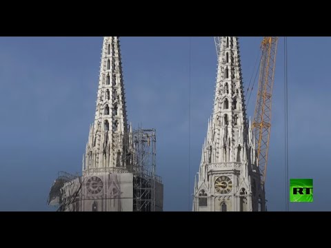 سلطات كرواتية تُزيل الجزء العلوي من برج كاتدرائية زغرب القوطية الشهيرة