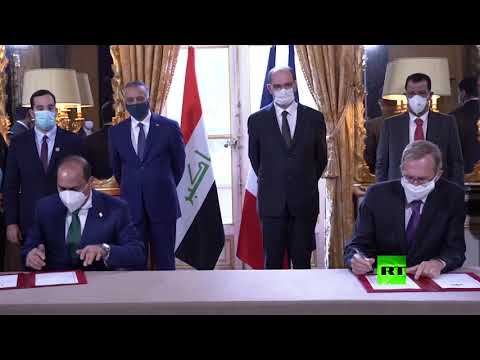 العراق وفرنسا يوقعان ثلاث مذكرات إعلان نوايا