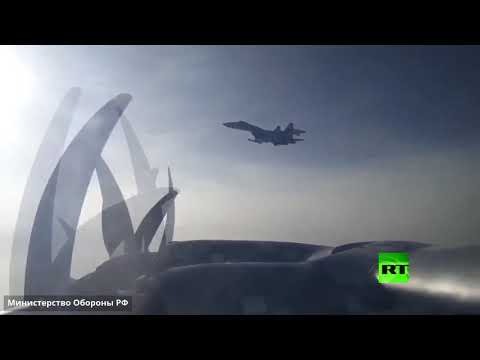الدفاع الروسية تظهر تحليق تو95 الاستراتيجيتين فوق بحر اليابان