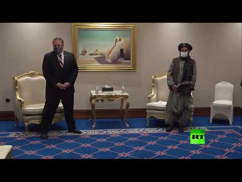 بومبيو يلتقي في الدوحة مع ممثلي طالبان والحكومة الأفغانية