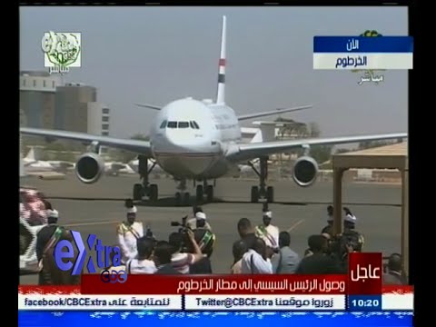 شاهد ماذا يُكتب على طائرة السيسي