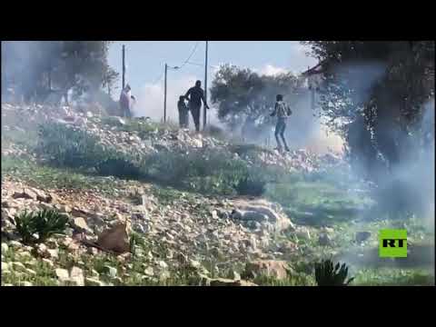 شاهد فيديو يظهر سقوط طائرة مسيرة مخصصة لقذف قنابل الغاز في فلسطين