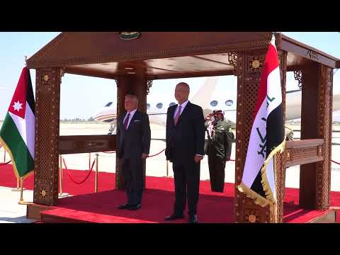 الرئيس برهم صالح خلال يستقبل الرئيس عبد الفتاح السيسي