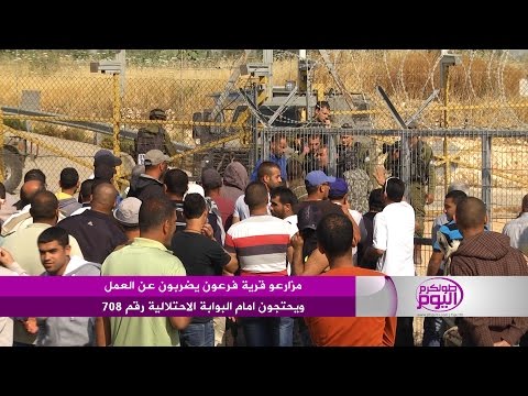 مزارعو قرية فرعون يضربون عن العمل ويحتجون