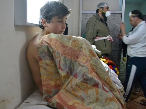 بالفيديو قصف بواسطة الكلور والبراميل على الغوطة الشرقية