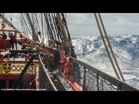 بالفيديو هيرميون حين تصارع الأمواج الهائلة