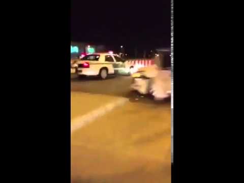 شاهد محاولة هروب كادت تودي بحياة صاحبها في الرياض