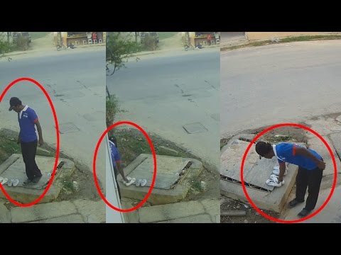 بالفيديو لص يطمع في حذاء طالب ويسرقه