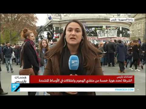 شاهد الرئيس الفرنسي يعرض خطة الرد على هجمات باريس