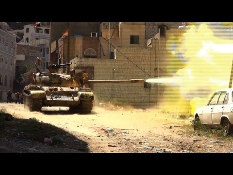 شاهد قوات هادي تبدأ هجوما لاستعادة تعز من الحوثيين