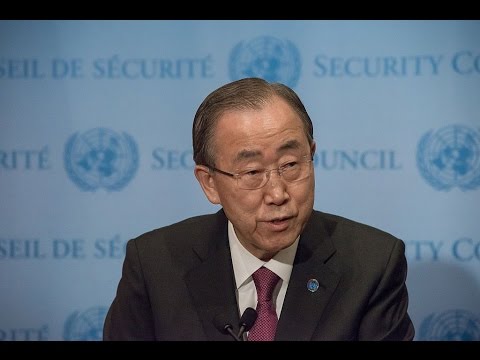 شاهد بان كي مون يؤكد إمكانية القضاء على الفقر