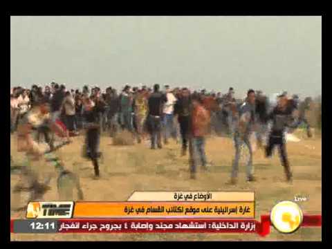 شاهد غارة إسرائيلية على موقع لكتائب القسام في غزة