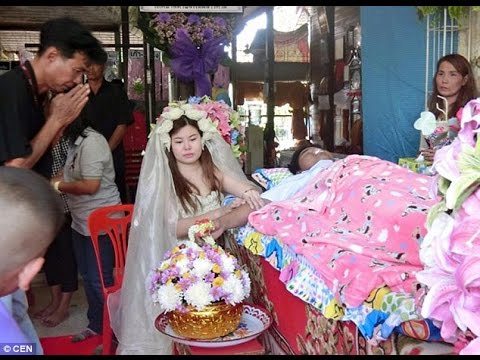 عروس تتزوج خطيبها بعد وفاته فجأة في تايلند