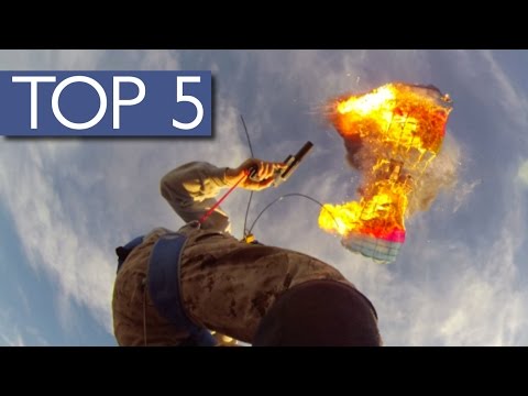شاهد 5 قفزات باراشوت جنونية