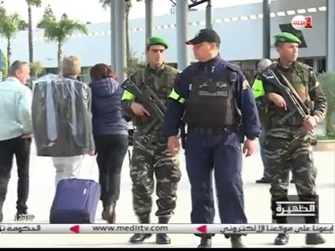 بالفيديو إجراءات أمنية مشددة في مطار الملك محمد الخامس
